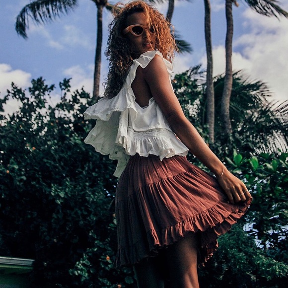 Free People Dresses & Skirts - NEW FREE PEOPLE Tulip Berry "Anza" Mini Skirt Sm